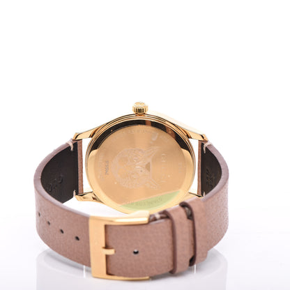 Gucci Stainless Steel Calfskin 38mm G-Timeless Moth Quartz Watch Brown 5 of 6