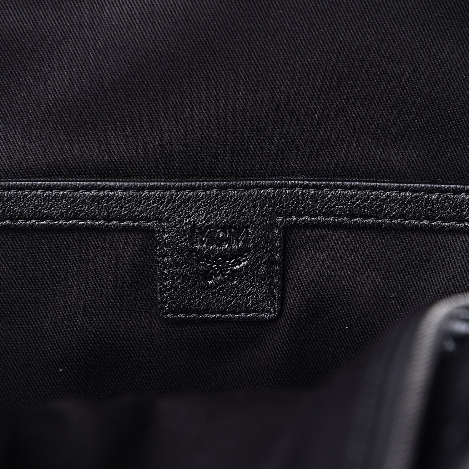 MCM Calfskin Ottomar Monogram Duke Backpack Black 6 of 10