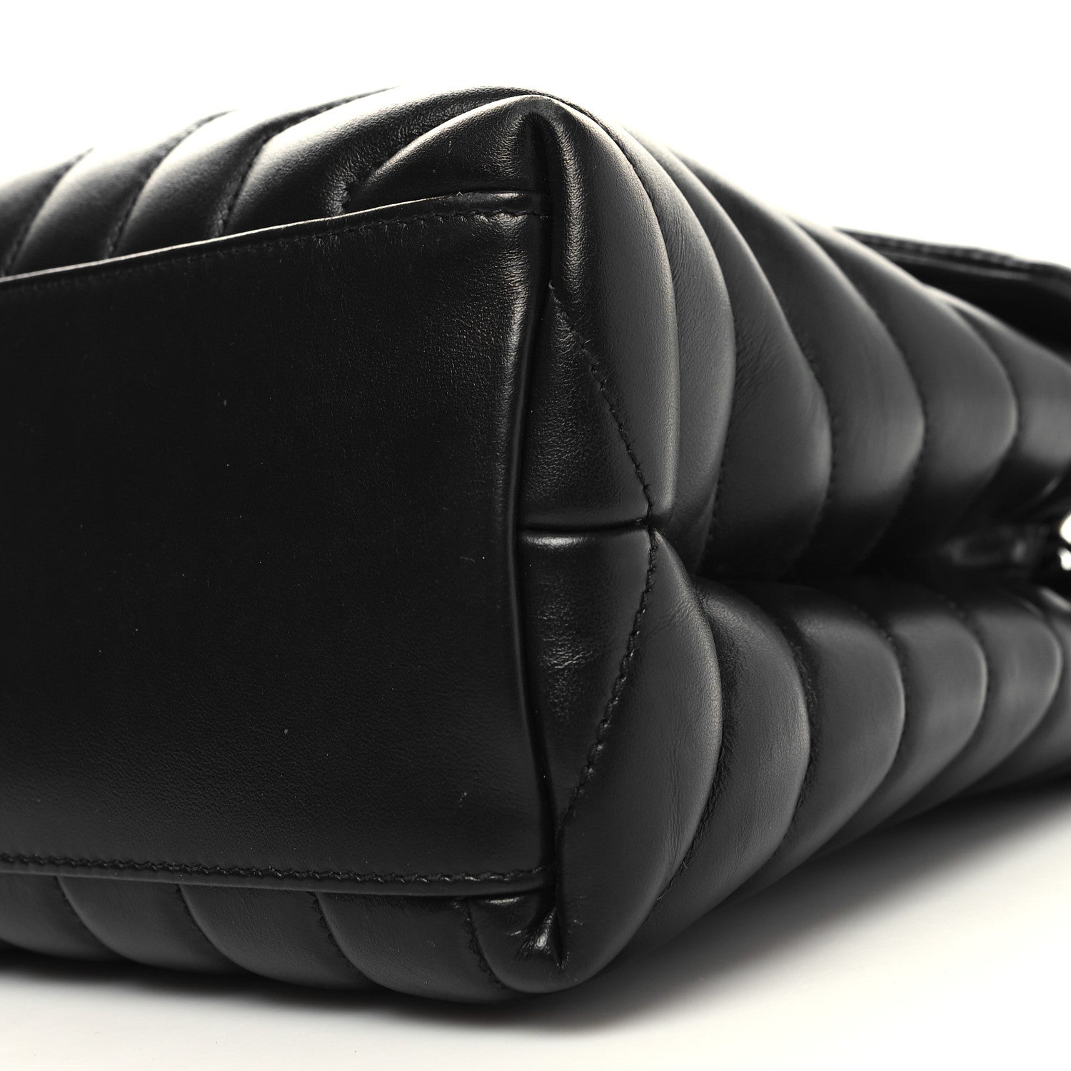 Saint Laurent Calfskin Y Quilted Monogram Monochrome Medium Loulou Chain Satchel Black 10 of 10