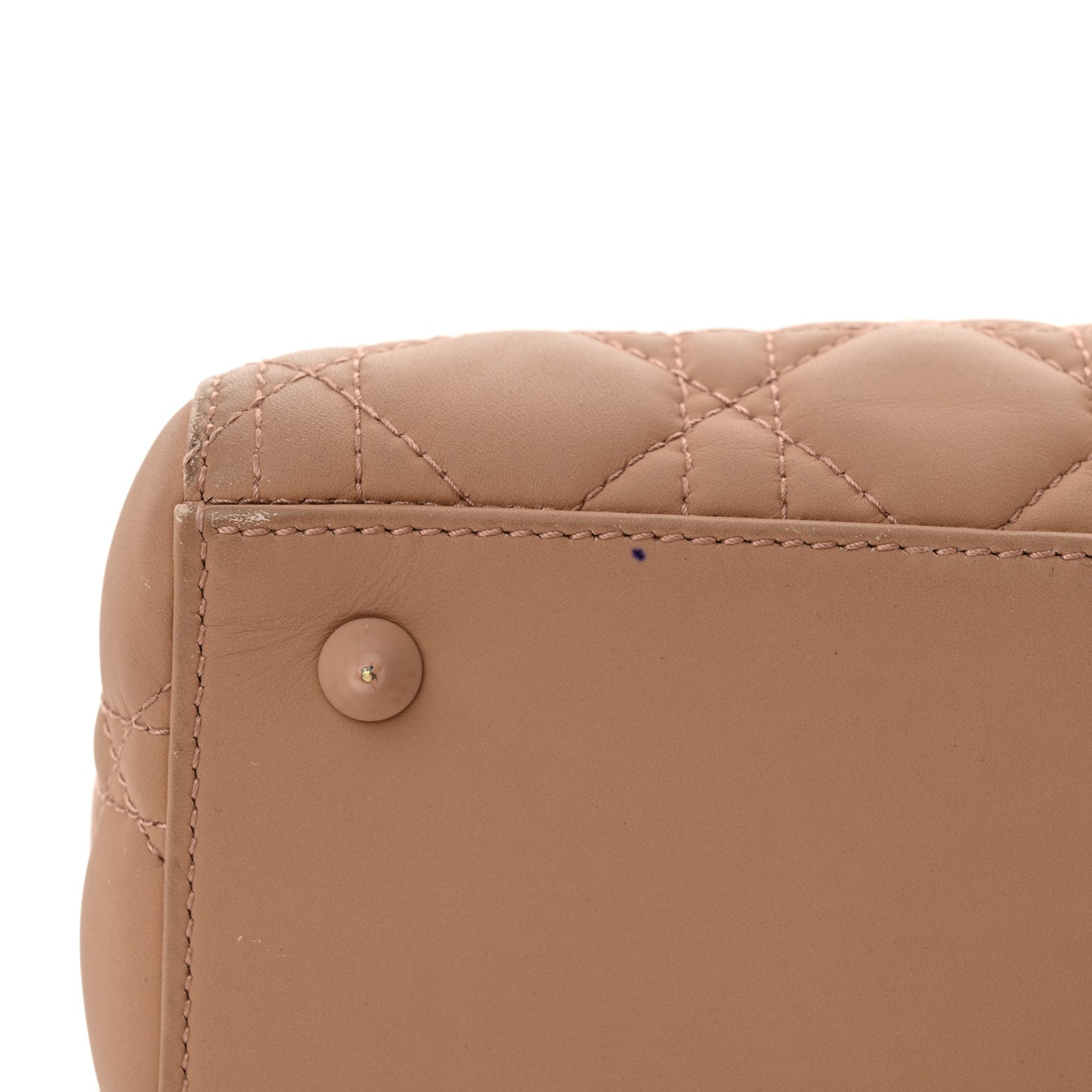 Ultra Matte Calfskin Cannage Medium Lady Dior Beige