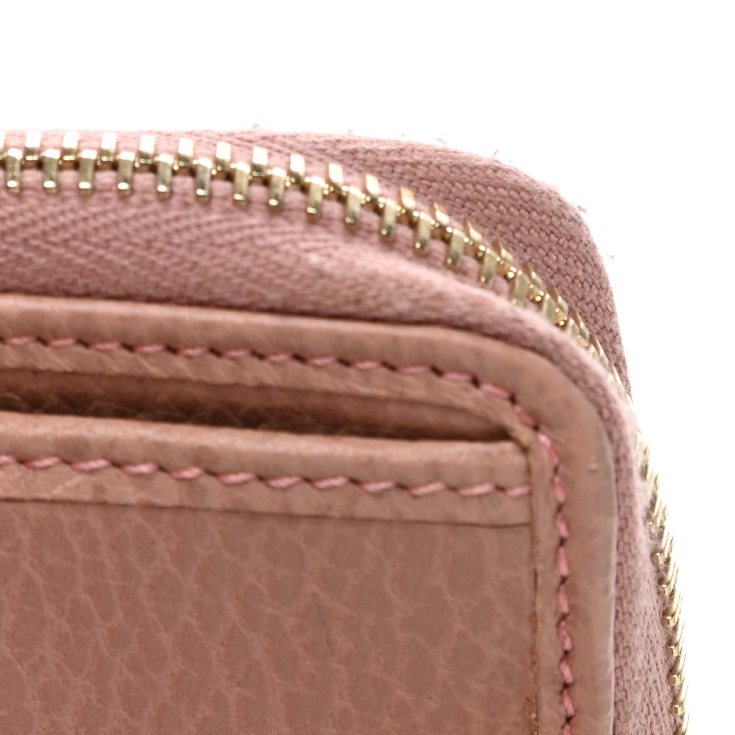 Gucci Monogram Dollar Calfskin Zip Around French Flap Wallet Beige Ebony Soft Pink 10 of 11