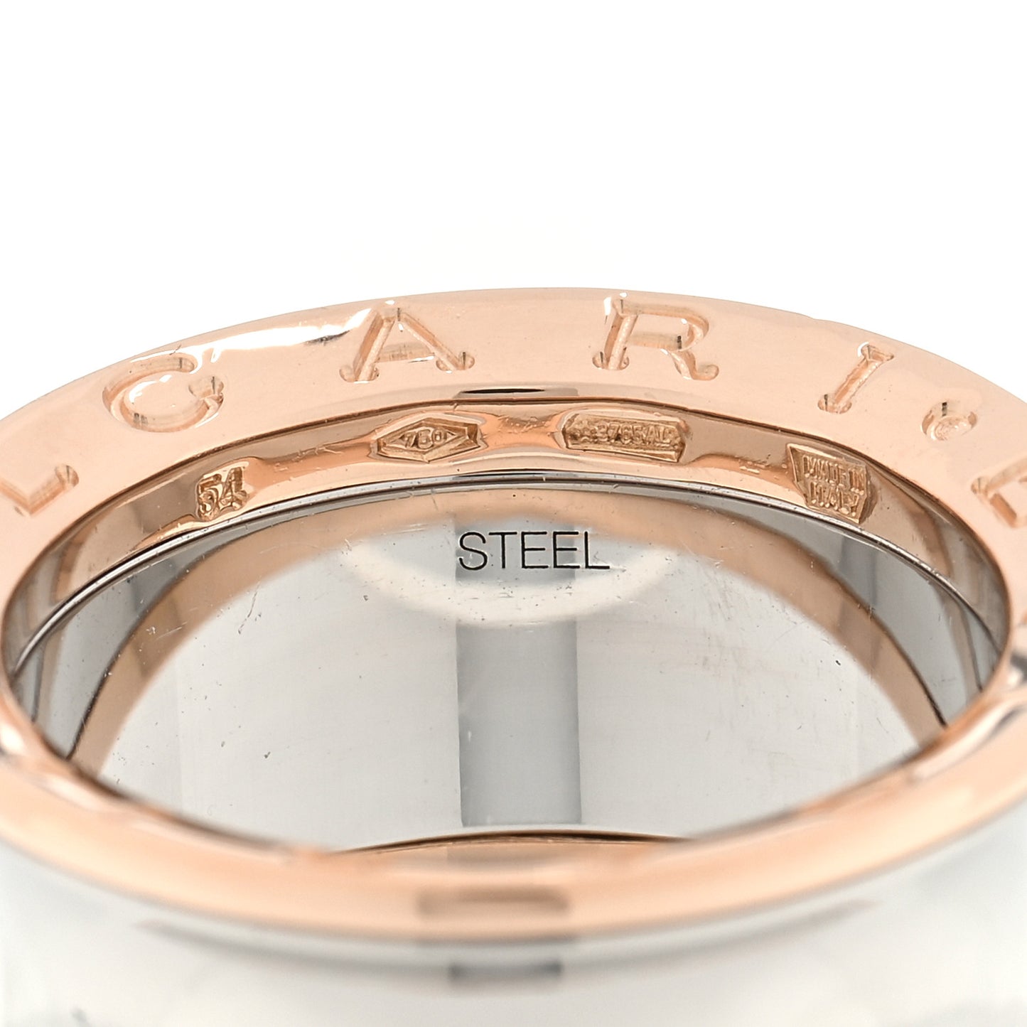 Stainless Steel 18K Rose Gold Anish Kapoor B.Zero1 Ring 54 6.75