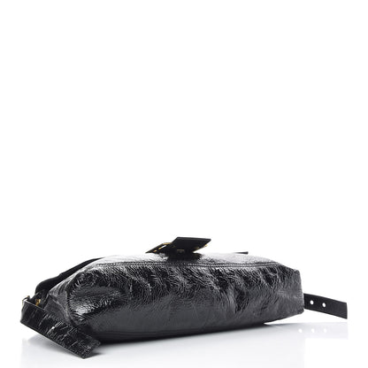 Fendi Vitello Naplak Large Convertible Baguette Black 4 of 10
