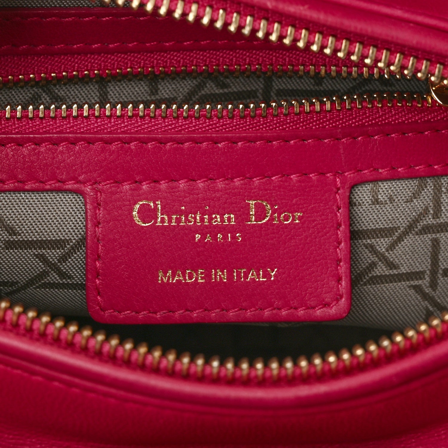 Christian Dior Lambskin Cannage Medium Lady Dior Fuchsia 5 of 9