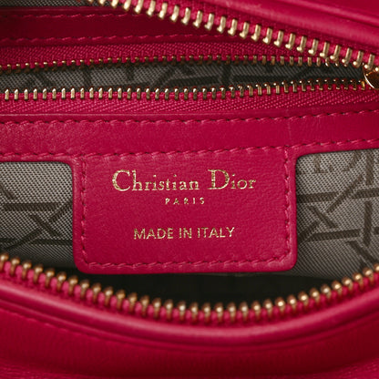 Christian Dior Lambskin Cannage Medium Lady Dior Fuchsia 5 of 9
