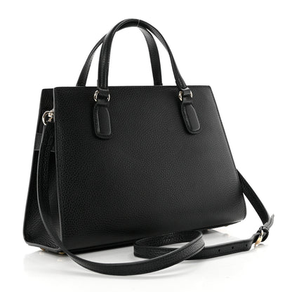 Gucci Pebbled Calfskin Medium Soho Top Handle Satchel Black 2 of 8