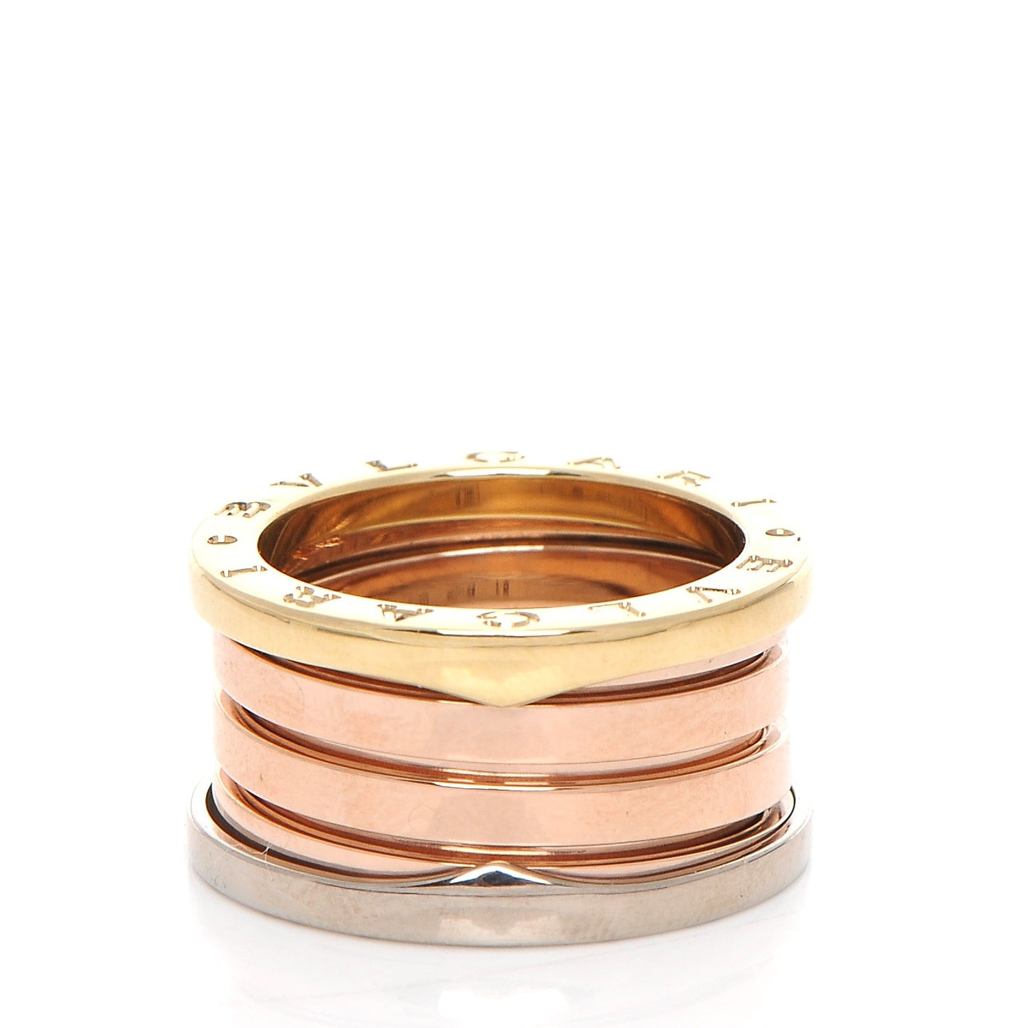 18K Rose White Yellow Gold B.Zero1 Four-Band Ring 51 5.75