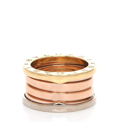Bulgari 18K Rose White Yellow Gold B.Zero1 Four-Band Ring 51 5.75 3 of 6