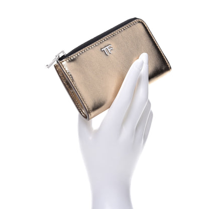 Tom Ford Metallic Sheepskin Key Pouch Gold 2 of 6