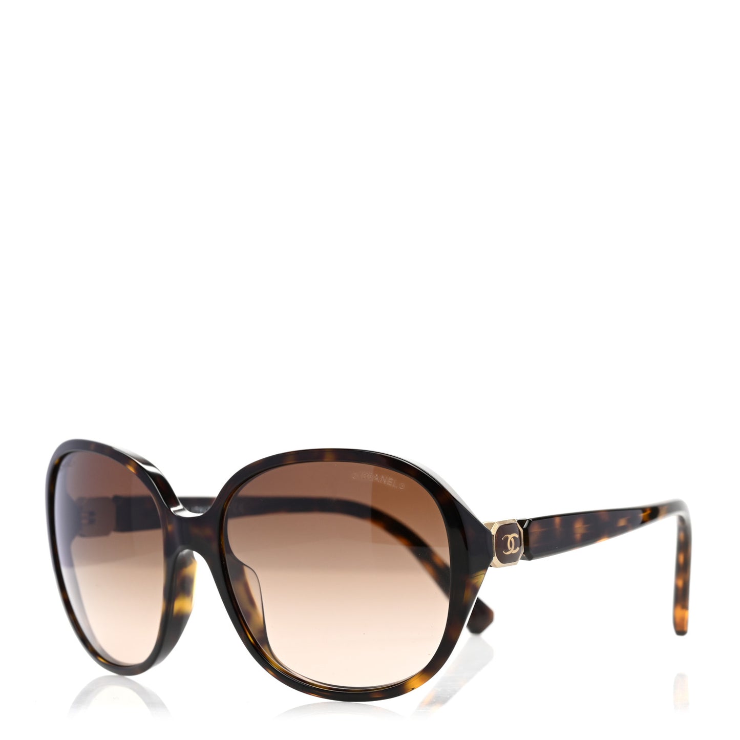 Acetate CC Round Sunglasses 5285-A Tortoise