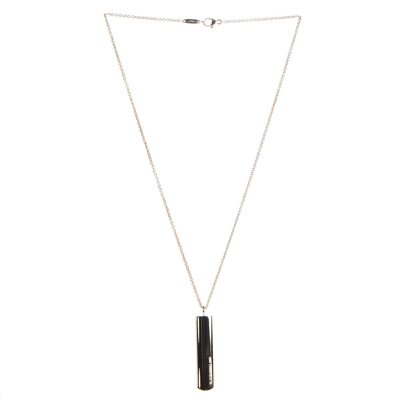 18K Yellow Gold 1837 Bar Pendant Necklace