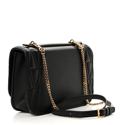 Versace Nappa Quilted Virtus Top Handle Shoulder Bag Black 3 of 10