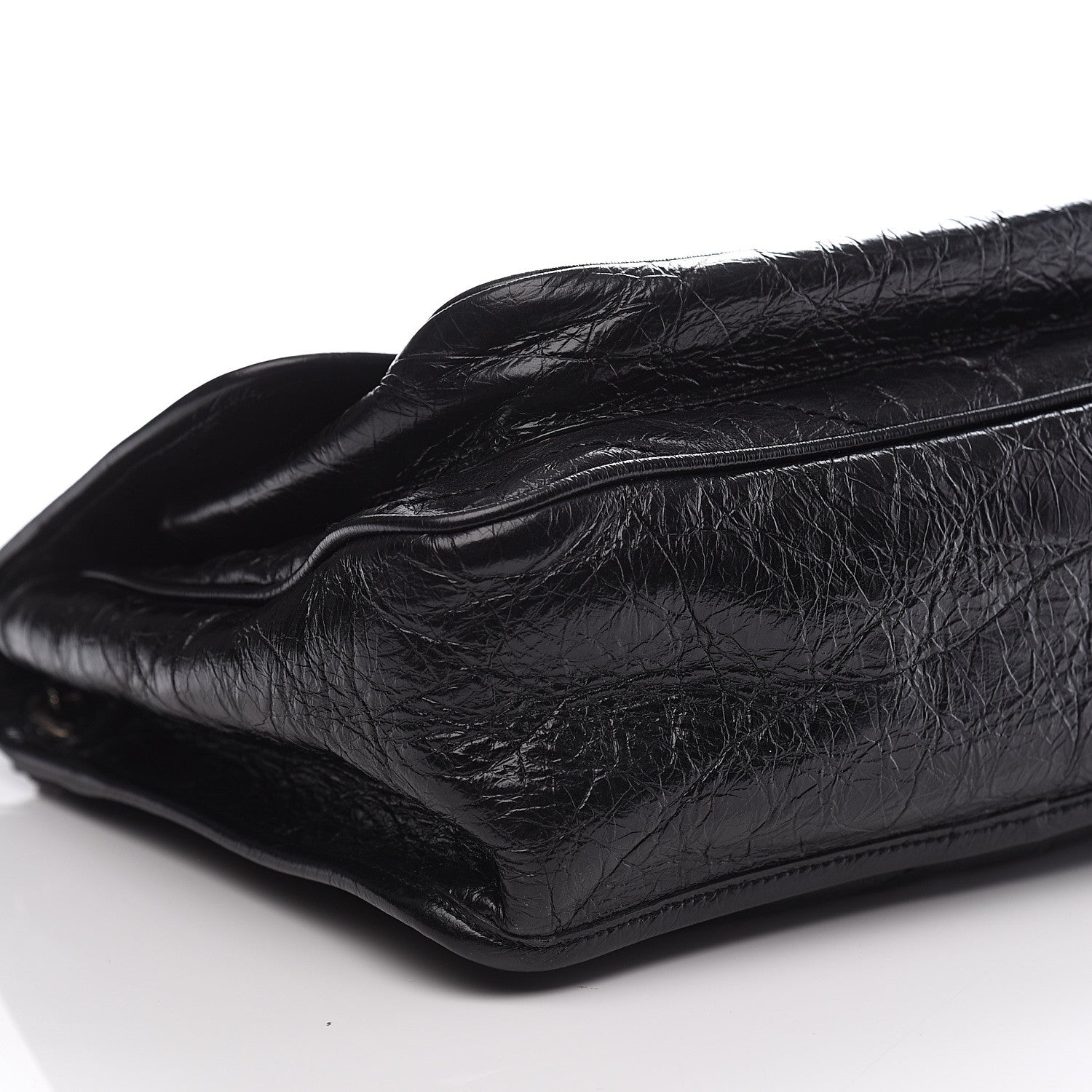 Saint Laurent Crinkled Calfskin Matelasse Monogram Medium Niki Chain Satchel Black 7 of 9