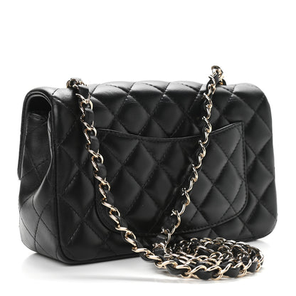 Chanel Lambskin Quilted Mini Rectangular Flap Black 4 of 12
