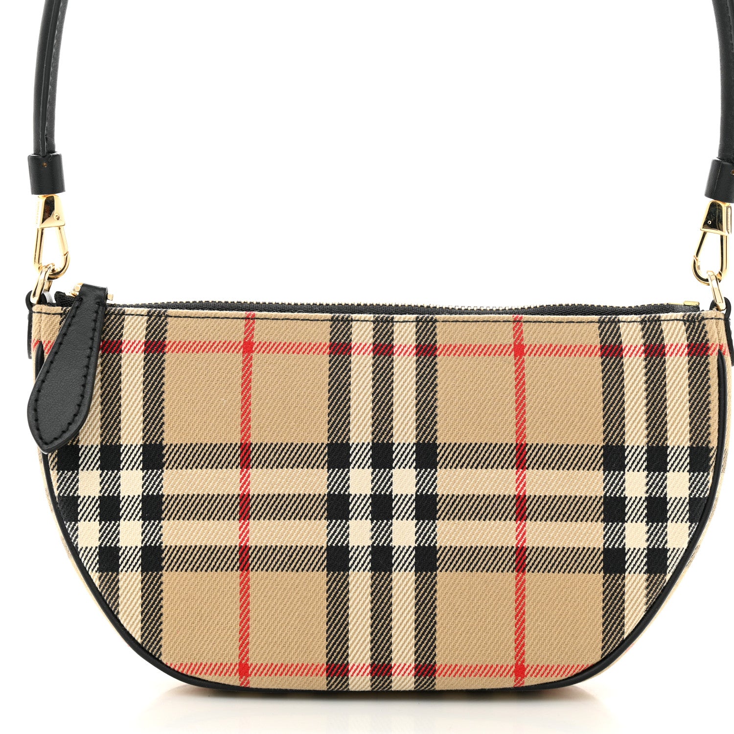 Burberry Vintage Check Calfskin Olympia Pouch Archive Beige 7 of 9