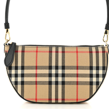Burberry Vintage Check Calfskin Olympia Pouch Archive Beige 7 of 9