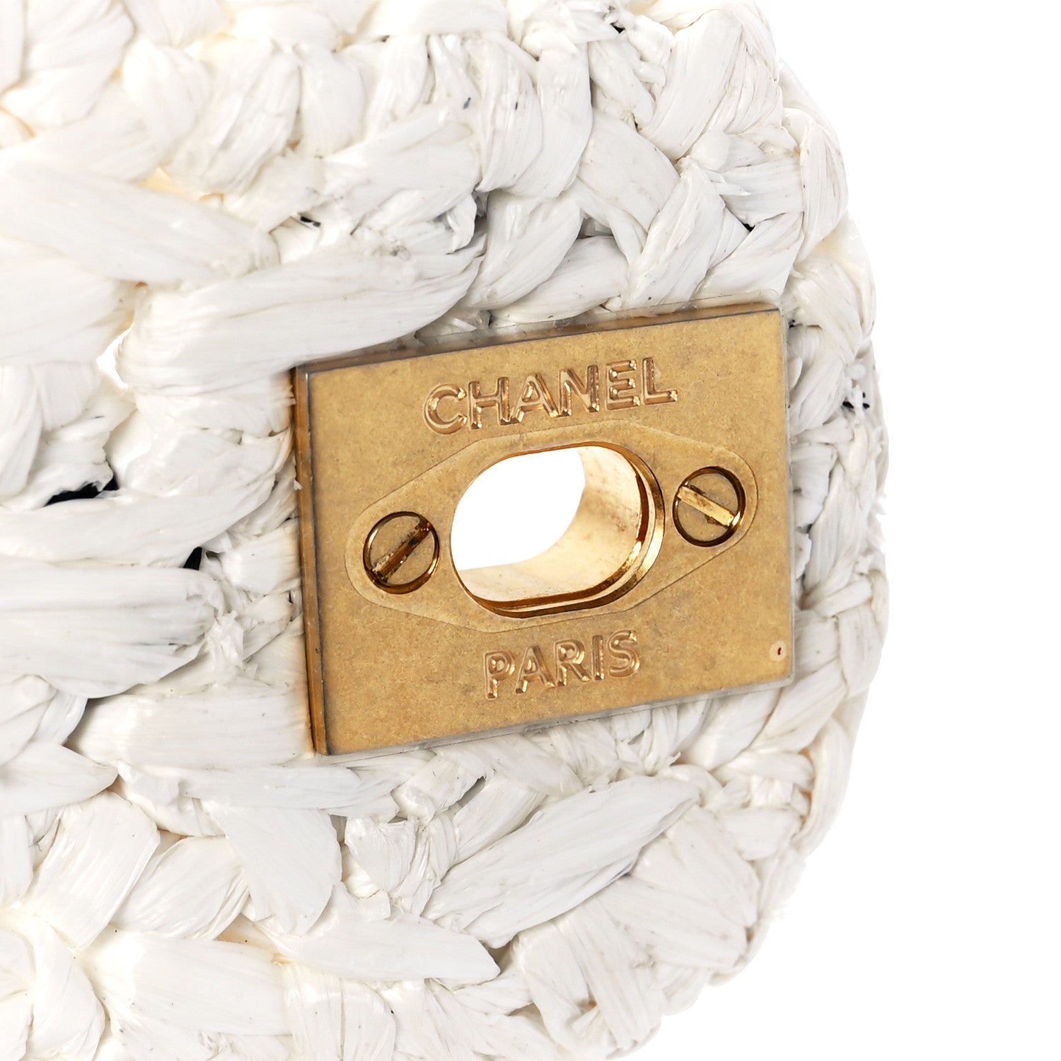 Chanel Raffia Effect Tweedy Mini Flap Bag White Black 8 of 12