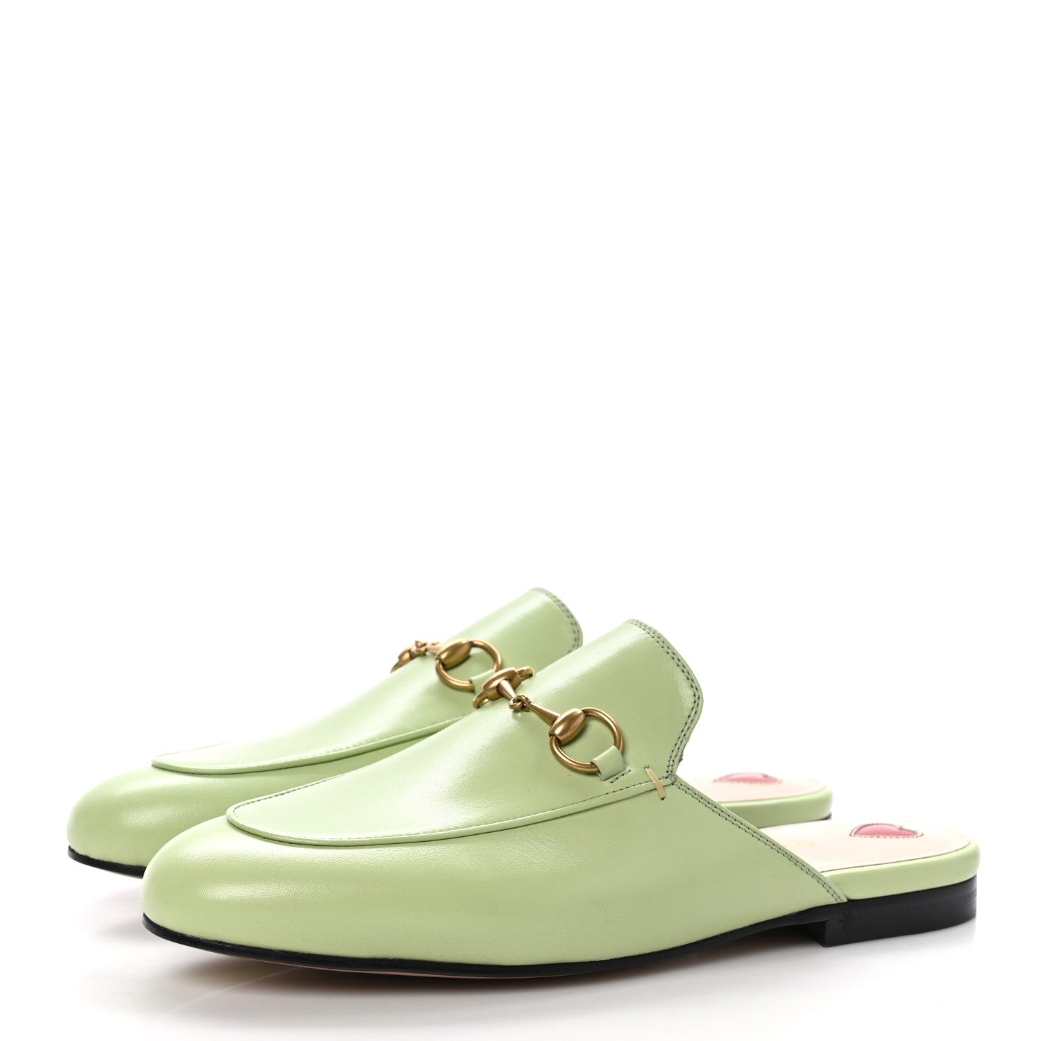 Gucci Malaga Kid Womens Princetown Slippers 37 Pistachio Green 3 of 8