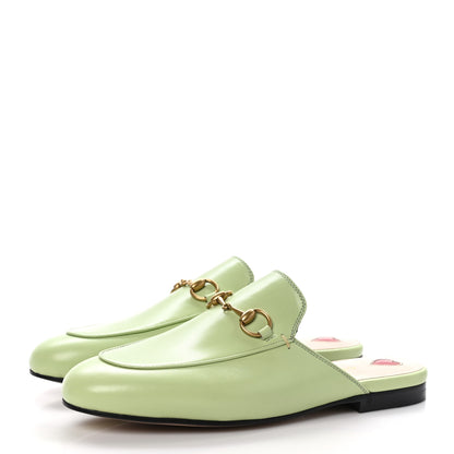 Gucci Malaga Kid Womens Princetown Slippers 37 Pistachio Green 3 of 8