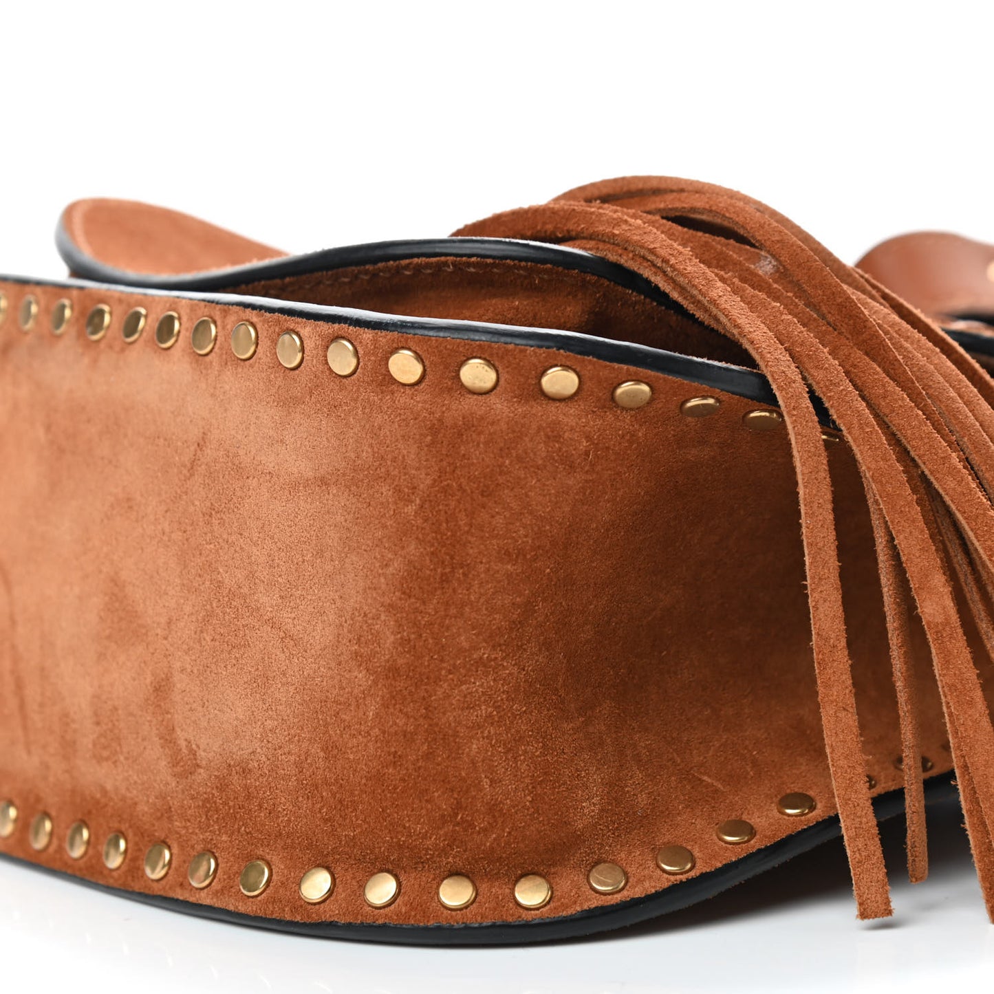 Suede Calfskin Braided Mini Hudson Shoulder Bag Caramel