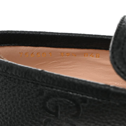 Gucci Piuma Calfskin Embossed Womens Platform Lug Sole Loafers 39.5 Black 8 of 9