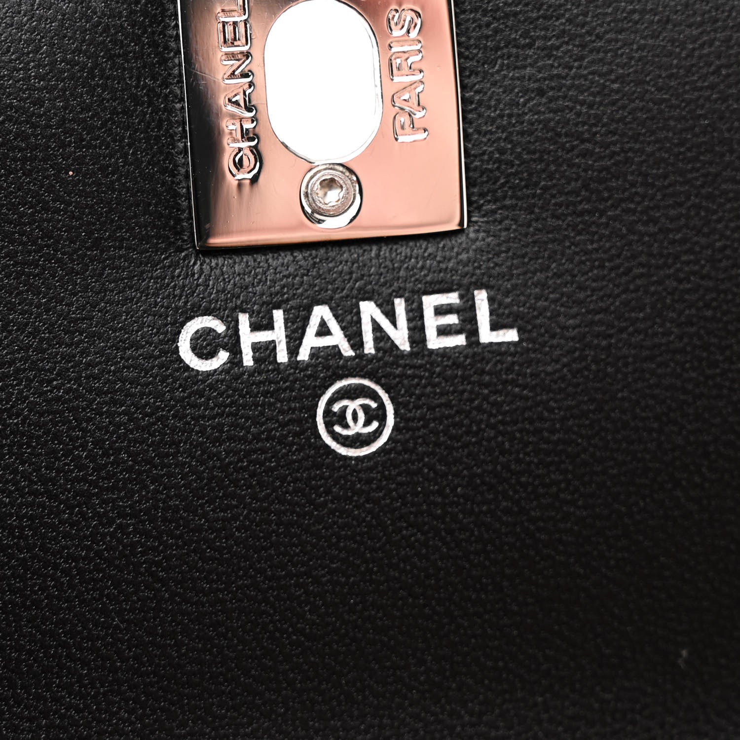 Chanel Lambskin Quilted Metal Top Handle Crossbody Flap Black 7 of 14