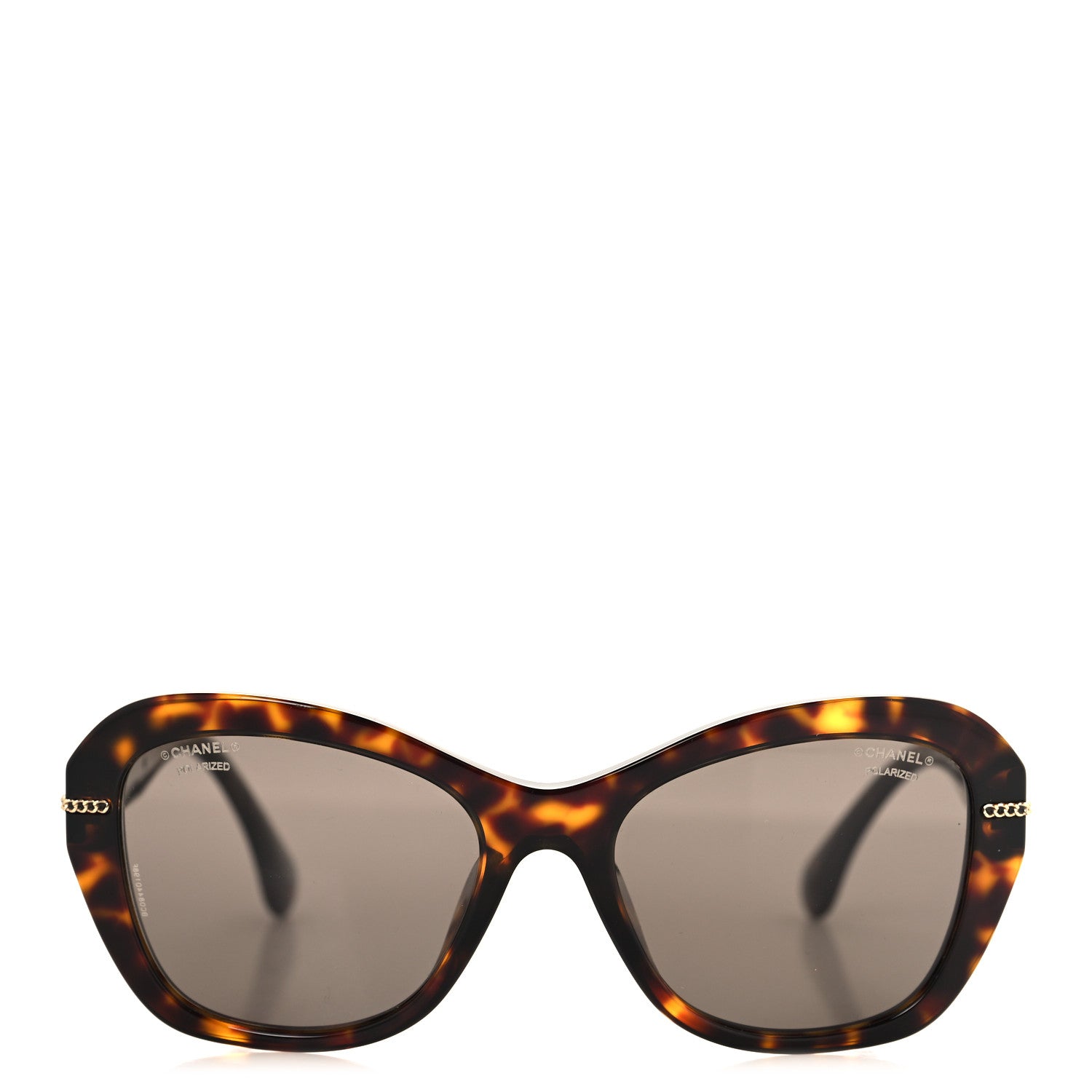 Chanel Acetate Polarized CC Butterfly Sunglasses 5510-A Dark Tortoise Dark Tortoise 2 of 7