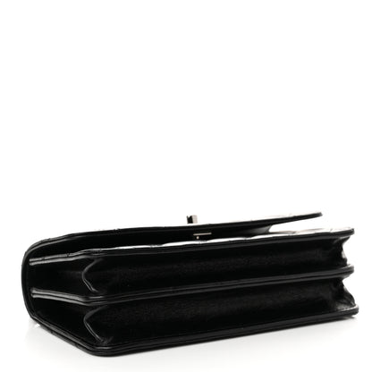 Chanel Shiny Crumpled Calfskin Strass Quilted Top Handle Clutch With Chain Black 4 of 12