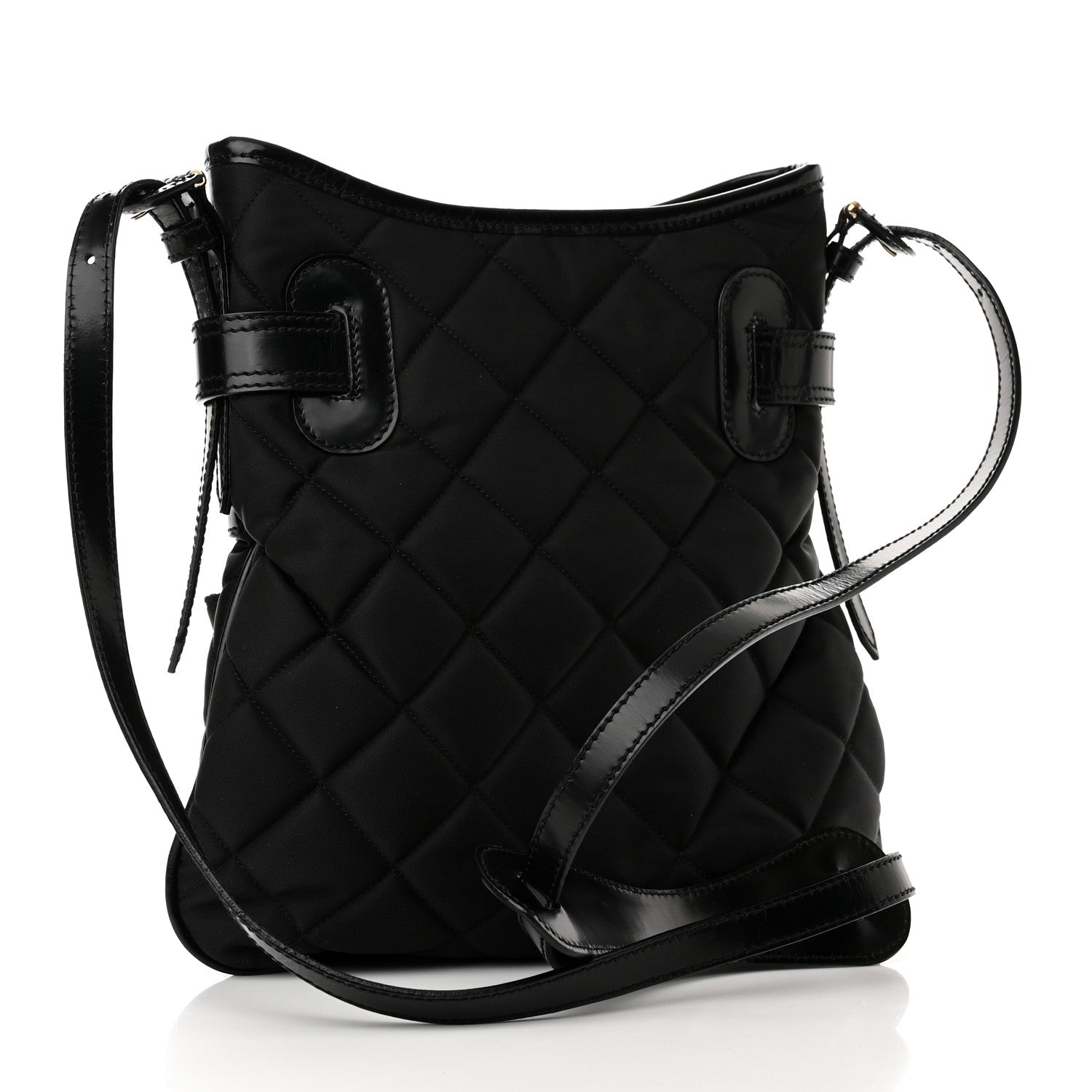 Burberry Nylon Calfskin Quilted Crossbody Bag Black 3 of 11