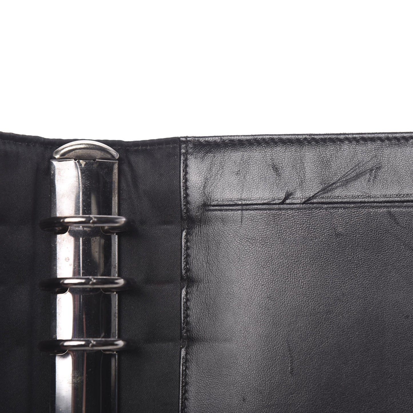 Nylon Travel Small Ring Agenda Planner Black