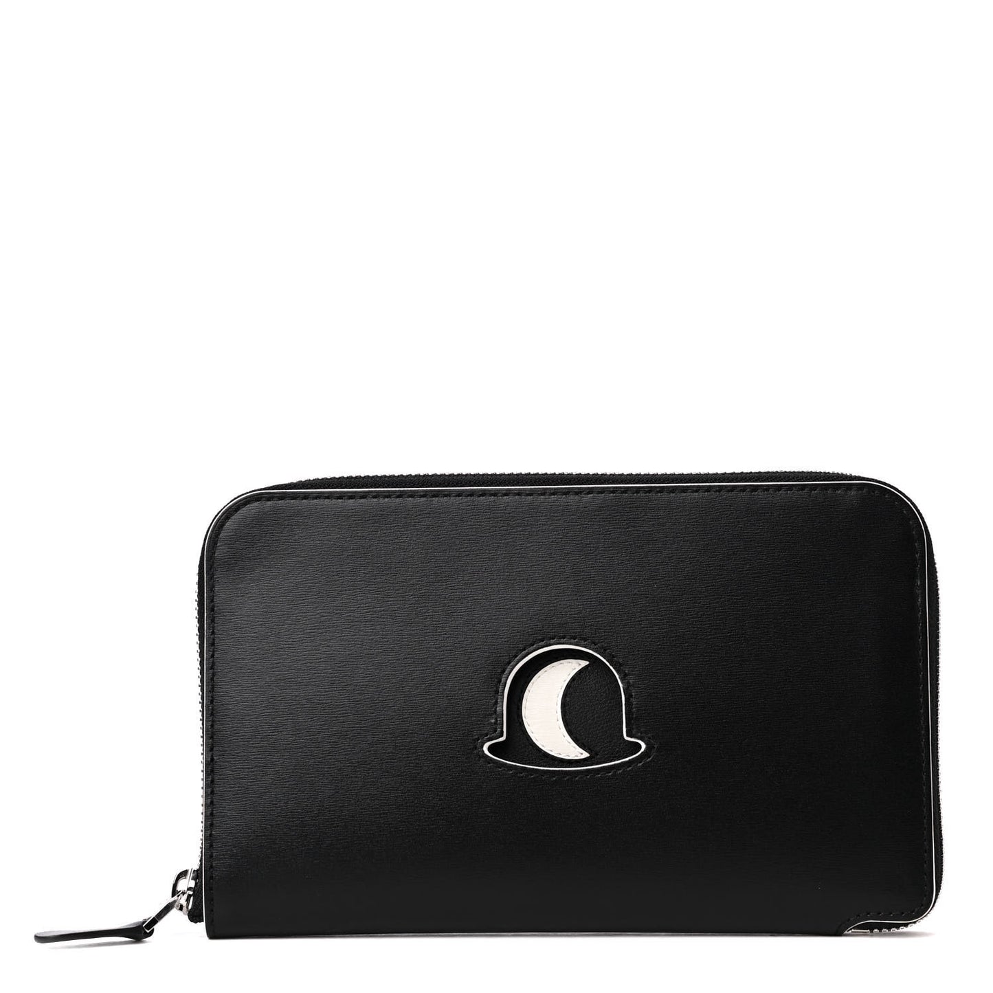 Box Calf Bowler Hat Trompe L'œil Multi Wallet Black