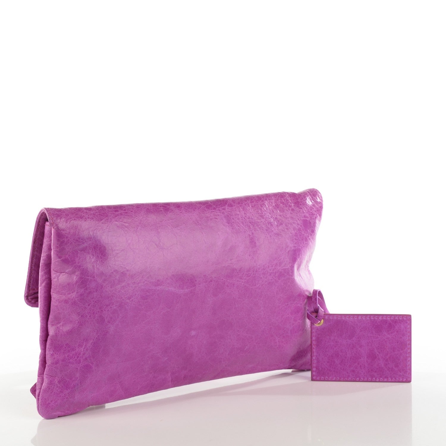 Balenciaga Agneau Giant 21 Gold Hardware Envelope Clutch Magenta 3 of 7
