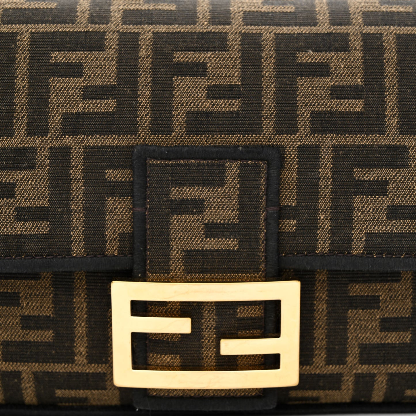 Fabric Jacquard FF 1974 Medium Baguette Tobacco Moro Black