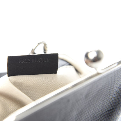 Burberry Calfskin Lizard Embossed Frame Crossbody Bag Black 8 of 12