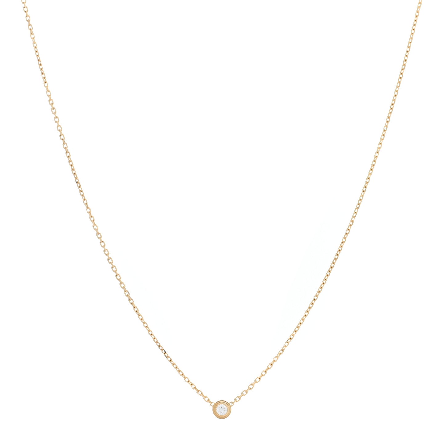 18K Yellow Gold Diamond XS D'Amour Pendant Necklace