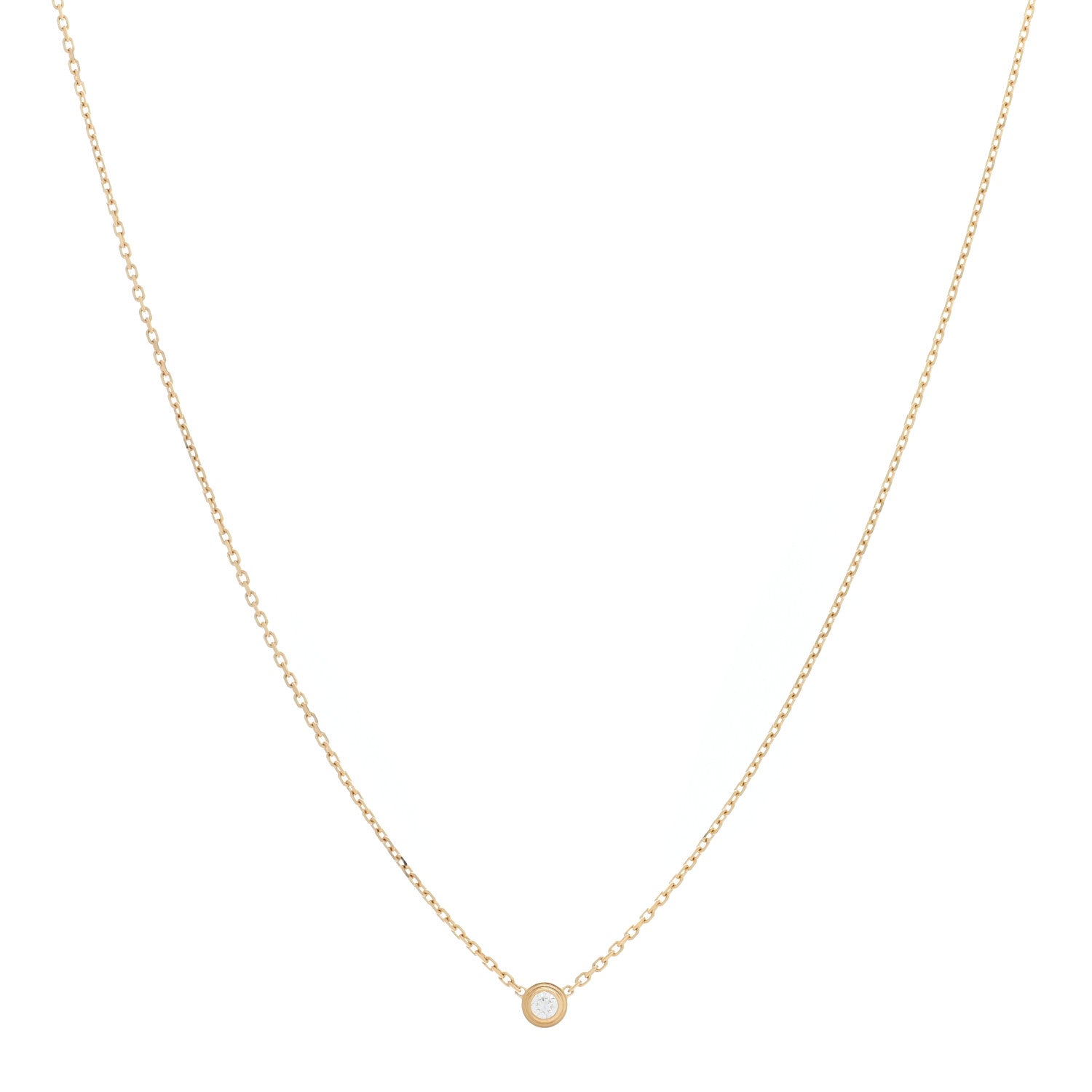 Cartier 18K Yellow Gold Diamond XS D'Amour Pendant Necklace 1 of 5