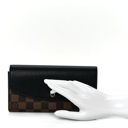 Louis Vuitton Damier Ebene Normandy Wallet Black 2 of 7