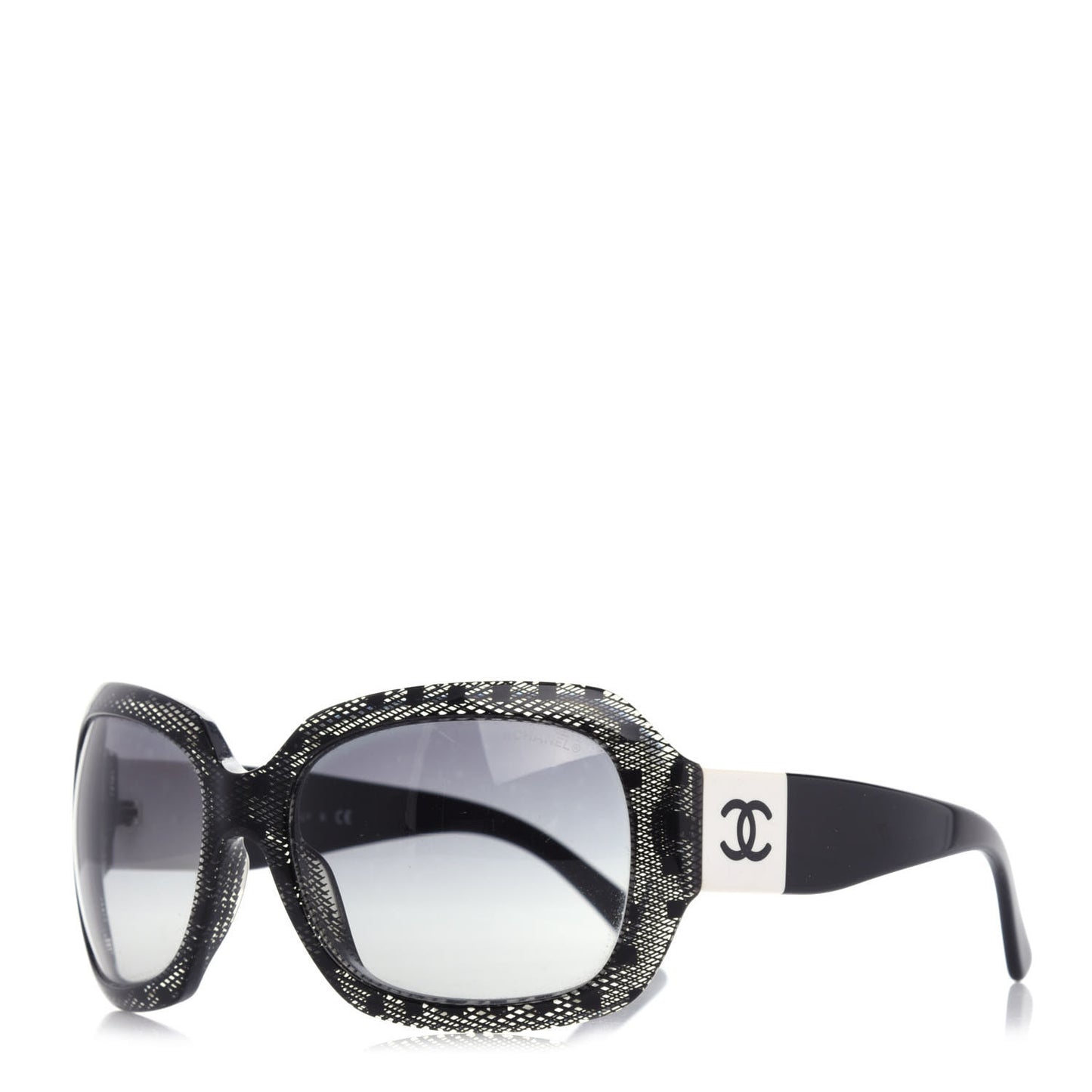 Acetate CC Lace Effect Sunglasses 5146 Black White