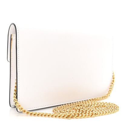 Fendi Vitello Cruise F is Fendi Medium Envelope Wallet on Chain Optical White 3 of 17