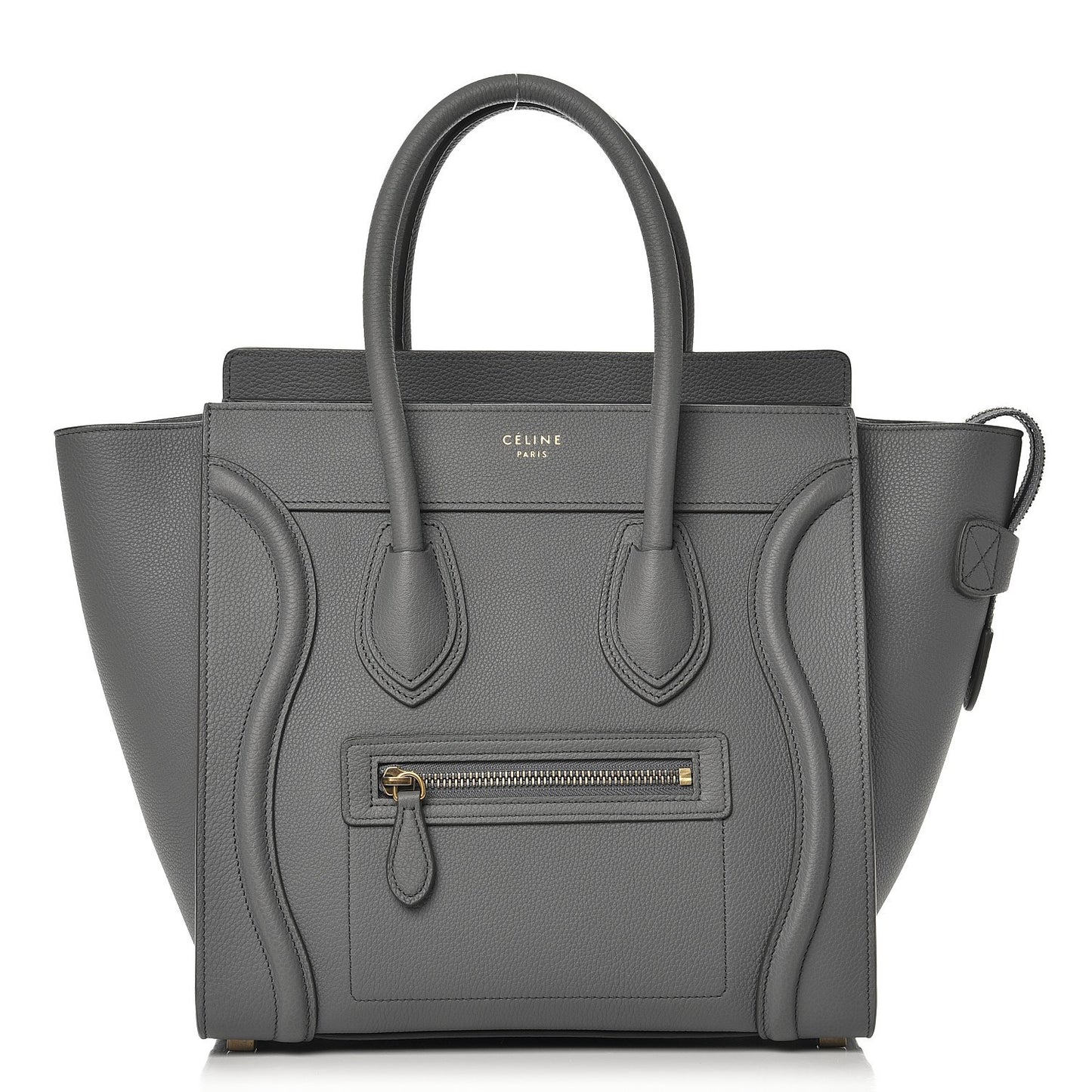 Baby Drummed Calfskin Micro Luggage Kohl
