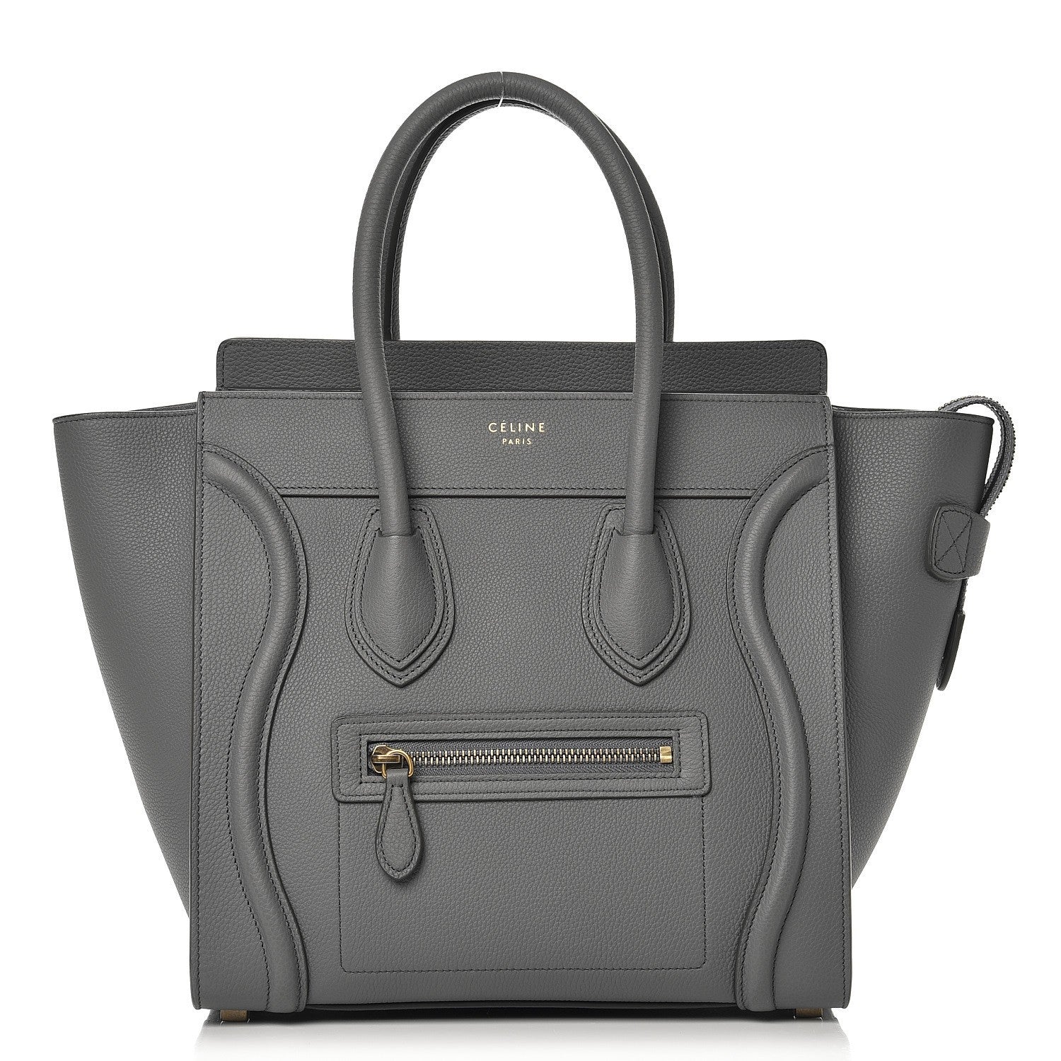 Celine Baby Drummed Calfskin Micro Luggage Kohl 1 of 7