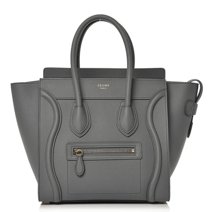 Celine Baby Drummed Calfskin Micro Luggage Kohl 1 of 7