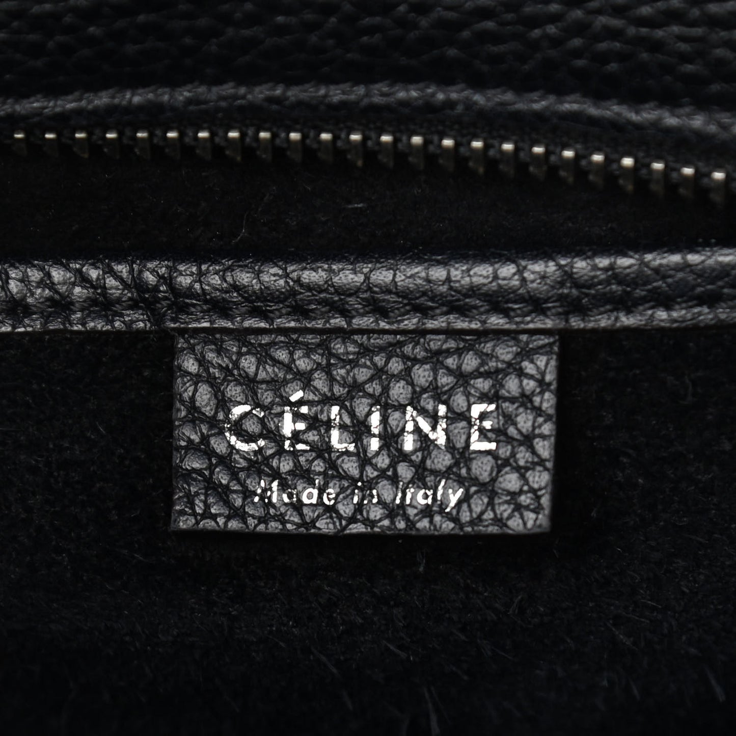 Drummed Calfskin Nano Luggage Black