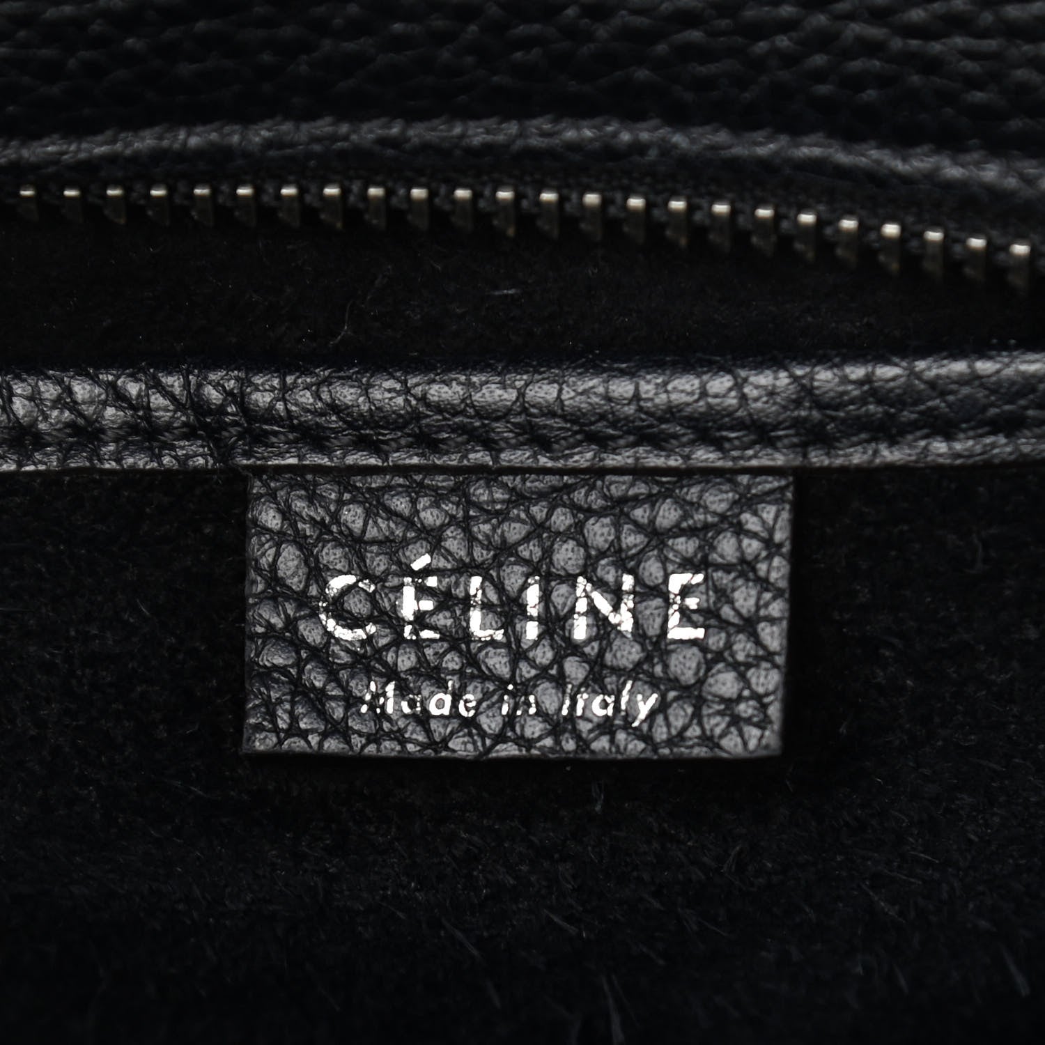 Celine Drummed Calfskin Nano Luggage Black 6 of 11