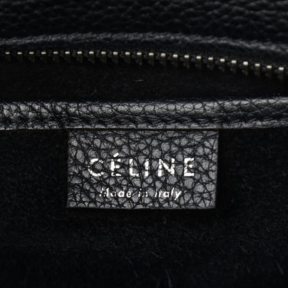 Celine Drummed Calfskin Nano Luggage Black 6 of 11