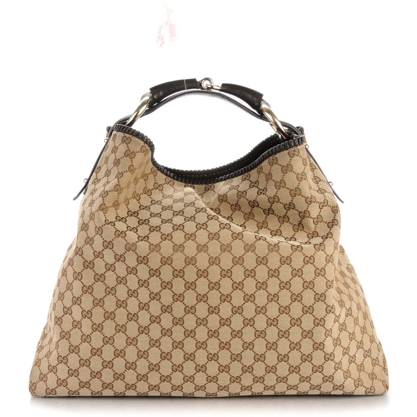 Monogram Large Horsebit Chain Hobo Dark Brown