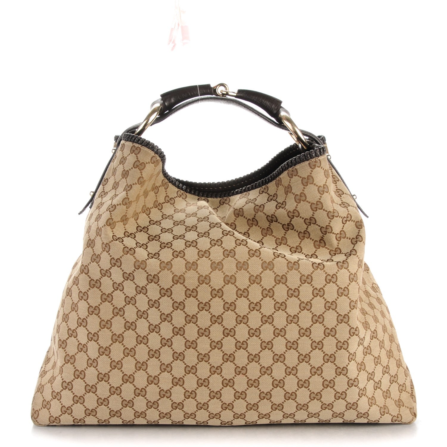 Gucci Monogram Large Horsebit Chain Hobo Dark Brown 1 of 8
