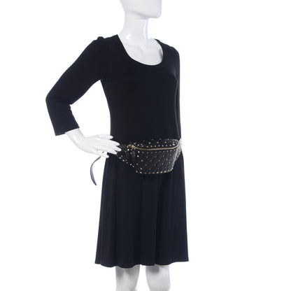 Valentino Garavani Lambskin Rockstud Spike Belt Bag 95 Black 2 of 8