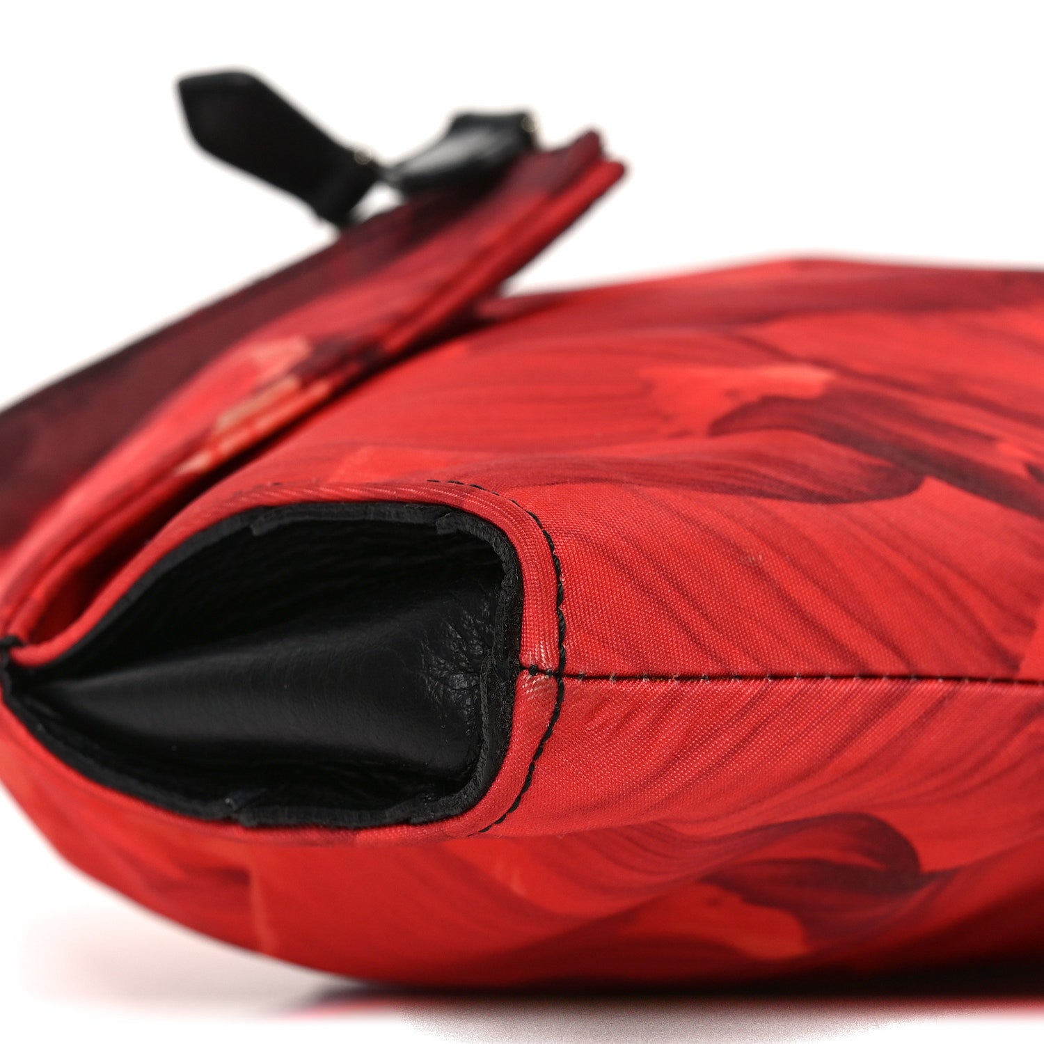 Alexander McQueen Silk Floral Print Clutch Red Multicolor 9 of 10