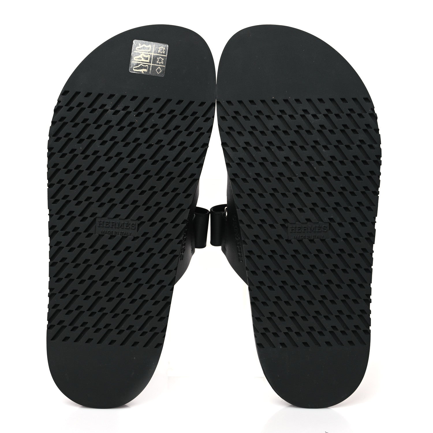 Hermes Calfskin Womens Chypre Sandals 38.5 Black 5 of 9